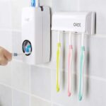 Automatic Toothpaste Dispenser Wall Mount Rack Bathroom Tools