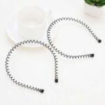 Pack of Two Black Metal Wavy Headband Hair Band Head Spring Band - Image 5